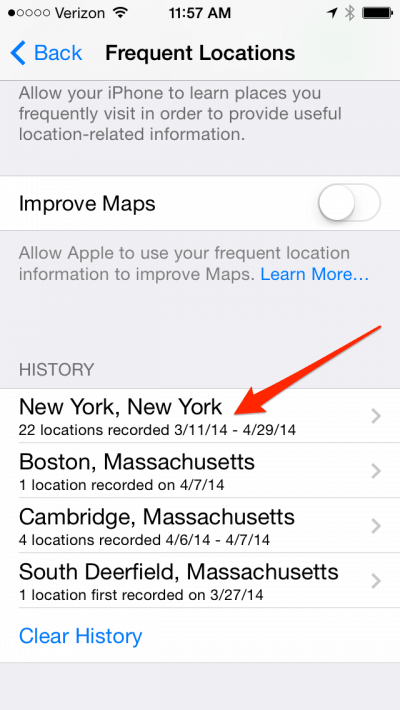 Step 5 Your iPhone is Tracking you